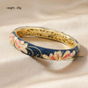 Wholesale Women's Retro Elegant Fashion Cloisonne Enamel Bracelet With Electroplating Treatment