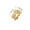 Wholesale Women's Retro Elegant Light Luxury Gold Plated Stainless Steel And Imitation Pearl Flower Ring