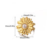 Wholesale Women's Retro Elegant Light Luxury Gold Plated Stainless Steel And Imitation Pearl Flower Ring