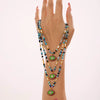 Wholesale Women's Retro Ethnic Style Natural Stone And Stainless Steel Beaded Necklace With Geometric Design And Electroplating Treatment