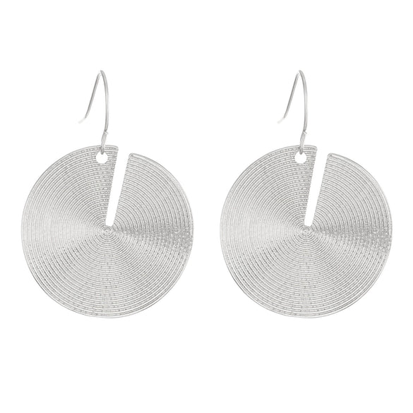 Wholesale Women's Retro Exaggerated Alloy Fan Shaped Irregular Earrings With Geometric Design And Electroplating