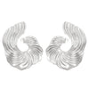 Wholesale Women's Retro Exaggerated Alloy Fan Shaped Irregular Earrings With Geometric Design And Electroplating