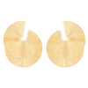 Wholesale Women's Retro Exaggerated Alloy Fan Shaped Irregular Earrings With Geometric Design And Electroplating
