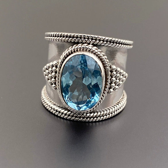 Wholesale Women's Retro Exaggerated Geometric Alloy Finger Ring With Electroplating