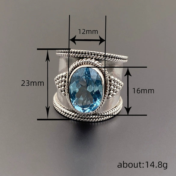 Wholesale Women's Retro Exaggerated Geometric Alloy Finger Ring With Electroplating