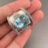 Wholesale Women's Retro Exaggerated Geometric Alloy Finger Ring With Electroplating