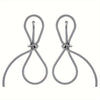 Wholesale Women's Retro Exaggerated Metal Hollow Flower Geometric Woven Earrings With Electroplating