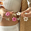 Wholesale Women's Retro Exaggerated Oildrip Flower Butterfly Alloy Bracelet Open Arm Ring Accessories