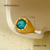 Wholesale Women's Retro Fashion Geometric Stainless Steel Ring With Electroplating Treatment