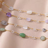 Wholesale Women's Retro Fashion Natural Stone Pearl Geometric Stainless Steel Anklet With Gold Plated Artificial And Semiprecious Stones