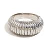 Wholesale Women's Retro Fashion Personality Jewelry Stainless Steel 18K Gold Plated Geometric Long Bread Ring