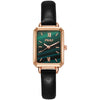 Wholesale Women's Retro Fashion Small Square Quartz Watch With Alloy Case Pu Strap Mineral Strengthened Glass Mirror And Stainless Steel Clasp