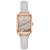 Wholesale Women's Retro Fashion Small Square Quartz Watch With Alloy Case Pu Strap Mineral Strengthened Glass Mirror And Stainless Steel Clasp