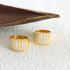 Wholesale Women's Retro Fashion 316L Stainless Steel Sea Shellfish Ring With Geometric Design And Electroplating