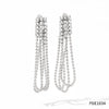 Wholesale Women's Retro Fashionable Long Tassel Stainless Steel Ear Jewelry With Geometric Design And Electroplating