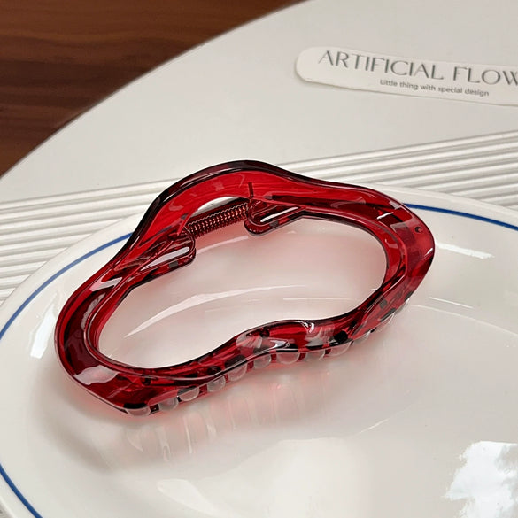 Wholesale Women's Retro French Handmade Handpainted Red Shark Clip Hair Accessories