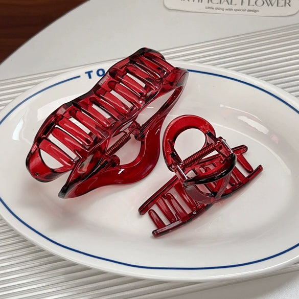 Wholesale Women's Retro French Handmade Handpainted Red Shark Clip Hair Accessories