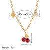 Wholesale Women's Retro Fruit Shape Titanium Steel Pendant Necklace With Furnace Vacuum Electroplated Color Preservation