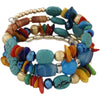 Wholesale Women's Retro Geometric Alloy Beaded Multilayer Winding Bracelet With Electroplating