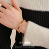 Wholesale Women's Retro Geometric Alloy Electroplated Tiger Eye Stone Bracelet