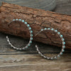 Wholesale Women's Retro Geometric Exaggerated Large Circle Alloy And Turquoise Inlaid Earrings