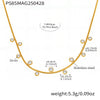 Wholesale Women's Retro Geometric Ferris Wheel Stainless Steel And Titanium Steel 18K Gold Plated Necklace