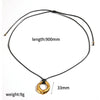 Wholesale Women's Retro Geometric Heartshaped Stainless Steel Wax Rope Chain Pvd Furnace Vacuum Real Gold Plated Pendant Necklace