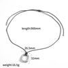 Wholesale Women's Retro Geometric Heartshaped Stainless Steel Wax Rope Chain Pvd Furnace Vacuum Real Gold Plated Pendant Necklace