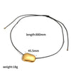 Wholesale Women's Retro Geometric Heartshaped Stainless Steel Wax Rope Chain Pvd Furnace Vacuum Real Gold Plated Pendant Necklace
