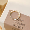 Wholesale Women's Retro Geometric Irregular Hollow Alloy Freshwater Pearl Ring With Electroplating Treatment