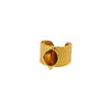 Wholesale Women's Retro Geometric 18K Gold Electroplated Stainless Steel Wide Opening Waterproof Ring