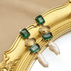 Wholesale Women's Retro Geometric Natural Pearl Earrings With Electroplating Design