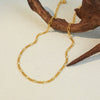 Wholesale Women's Retro Geometric Natural Stone Black Agate Handmade Beaded Necklace And Multilayer Stacked Chain Set