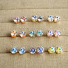 Wholesale Women's Retro Geometric Oval Copper Glass Dripping Oil Enamel Eye Earrings With Electroplating And Oil Dripping Design