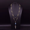 Wholesale Women's Retro Geometric Pearl Necklace With Freshwater Pearl Pendant And High End Cross Chain