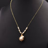 Wholesale Women's Retro Geometric Pearl Necklace With Freshwater Pearl Pendant And High End Cross Chain
