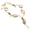 Wholesale Women's Retro Geometric Pearl Necklace With Freshwater Pearl Pendant And High End Cross Chain