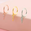Wholesale Women's Retro Geometric S925 Silver Needle And Copper Electroplated Pointed Cone Triangle Ear Drop Earrings