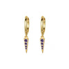 Wholesale Women's Retro Geometric S925 Silver Needle And Copper Electroplated Pointed Cone Triangle Ear Drop Earrings