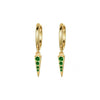 Wholesale Women's Retro Geometric S925 Silver Needle And Copper Electroplated Pointed Cone Triangle Ear Drop Earrings