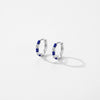 Wholesale Women's Retro Geometric S925 Sterling Silver Dripping Glue Ear Buckle Earrings
