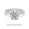 Wholesale Women's Retro Geometric 925 Silver Ring With Fourclaw Inlaid Zircon And Electroplating