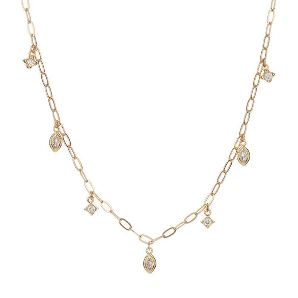 Wholesale Women's Retro Geometric Snakeshaped Necklace With Copper Chain And Titanium Steel Pendant Electroplated