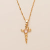 Wholesale Women's Retro Geometric Snakeshaped Necklace With Copper Chain And Titanium Steel Pendant Electroplated
