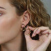 Wholesale Women's Retro Geometric Stainless Steel And 925 Silver Electroplated Earrings With Unique Niche Design