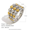 Wholesale Women's Retro Geometric Stainless Steel Electroplated Ball Knot Ring Light Luxury Style