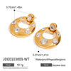 Wholesale Women's Retro Geometric Stainless Steel Electroplated Earrings