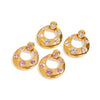 Wholesale Women's Retro Geometric Stainless Steel Electroplated Earrings