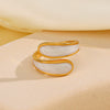Wholesale Women's Retro Geometric Stainless Steel Electroplated Opening Adjustment Ring