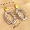 Wholesale Women's Retro Geometric Stainless Steel Gold And Silver Colormatching Electroplated Exaggerated Water Drops Earrings